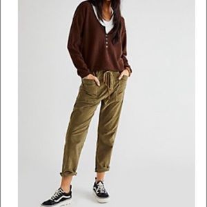 NWT Free People City Slouch Cord Trousers